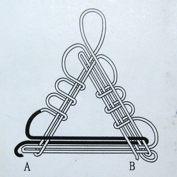 三角盘长结的编法图解 中国结教程