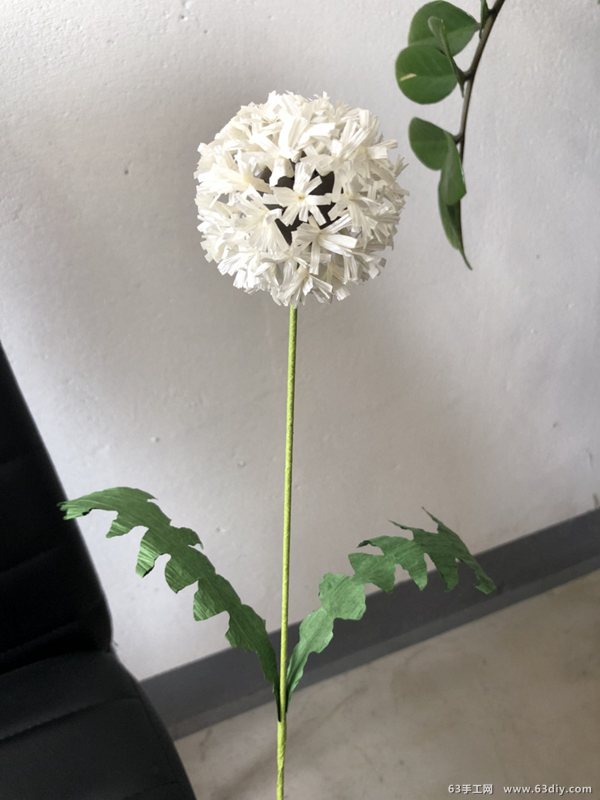 皱纹纸蒲公英的制作方法