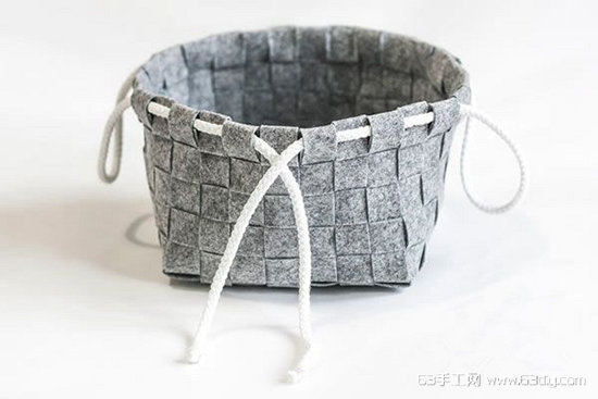 不织布编织实用收纳篮