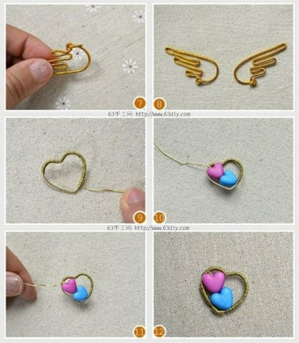 金属丝手工制作天使的翅膀教程图解